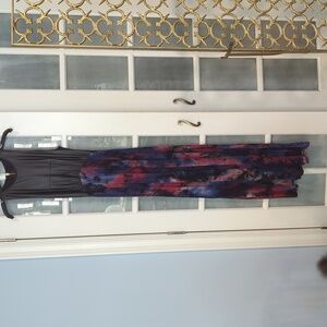 Mixed media maxi dress